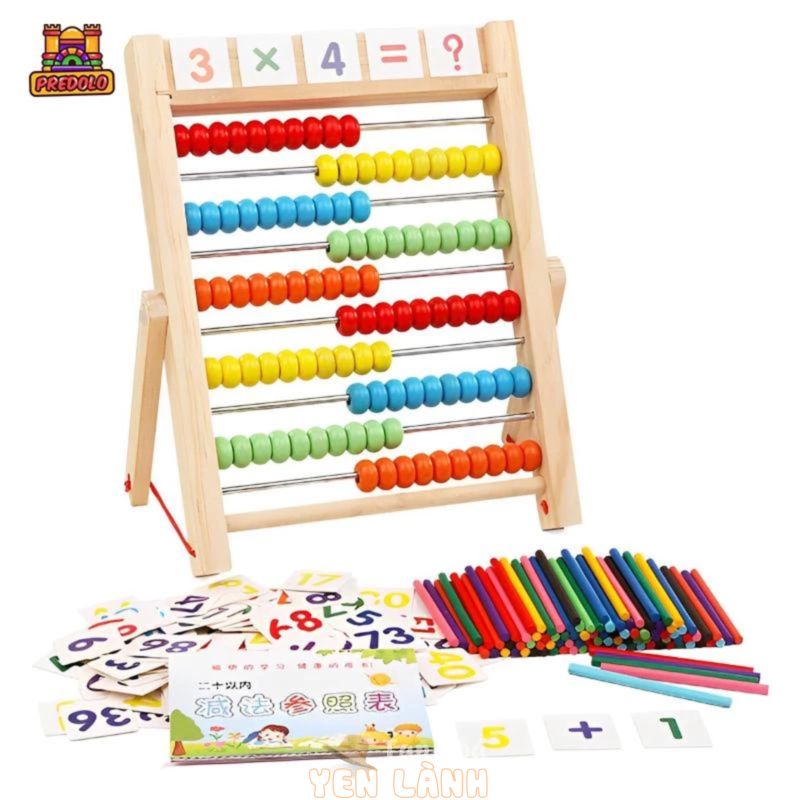 Khung Gỗ Bàn Tính Giáo Dục Đồ Chơi Đếm 10 Hàng Toán Thao Tác Montessori Cho Trẻ Em Mẫu Giáo Trẻ Em Mầm Non Trẻ Em