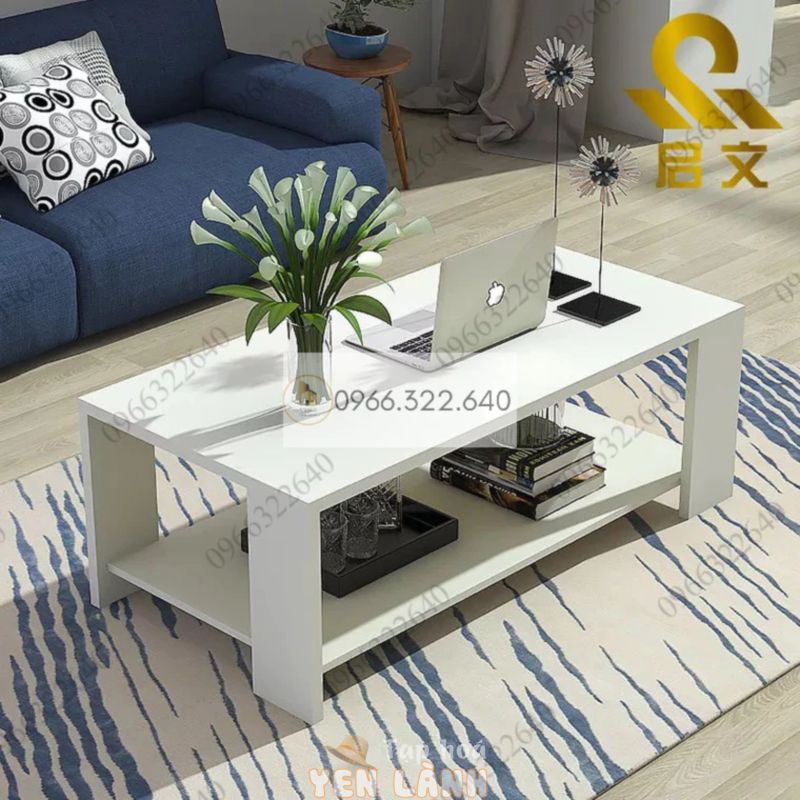 Bàn Trà Sofa, Bàn Thấp Ngồi Bệt Phong Cách Nhật Bản, Gỗ Công Nghiệp MDF Phủ Melamine Bền Đẹp Dễ Lắp Ráp