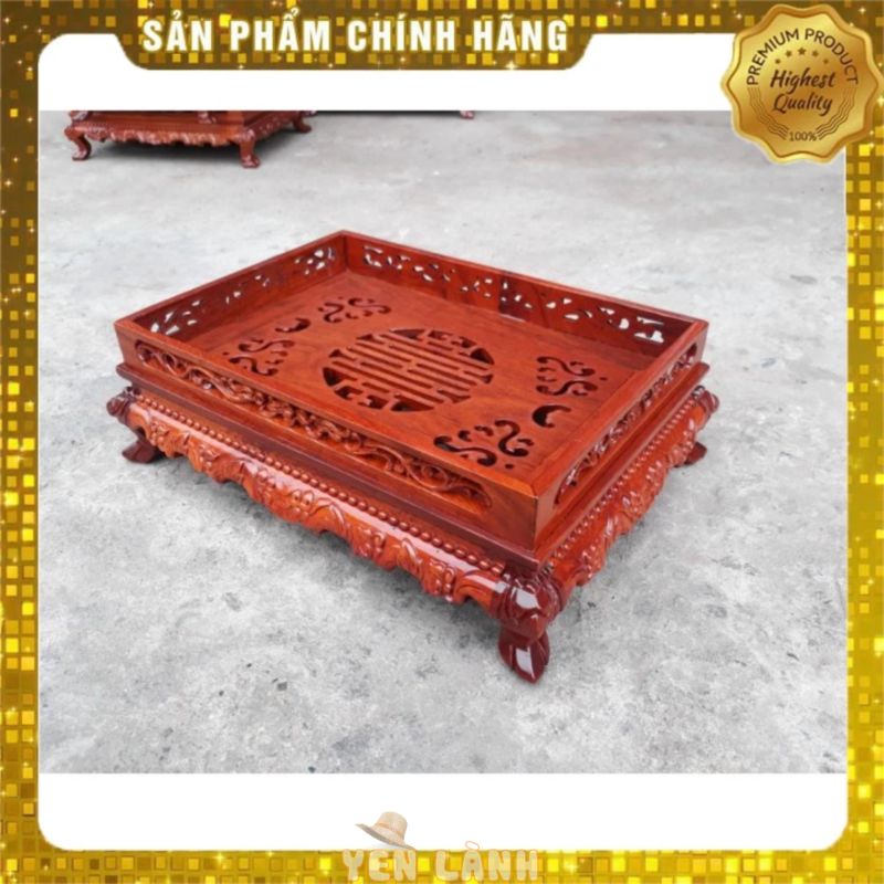 [Mỹ Nghệ Đồng Kỵ] Khay trà chân quỳ gỗ hương cao cấp, sang chảnh cho bàn tiếp khách nhà bạn thêm  điểm nhấn tinh tế hơn.