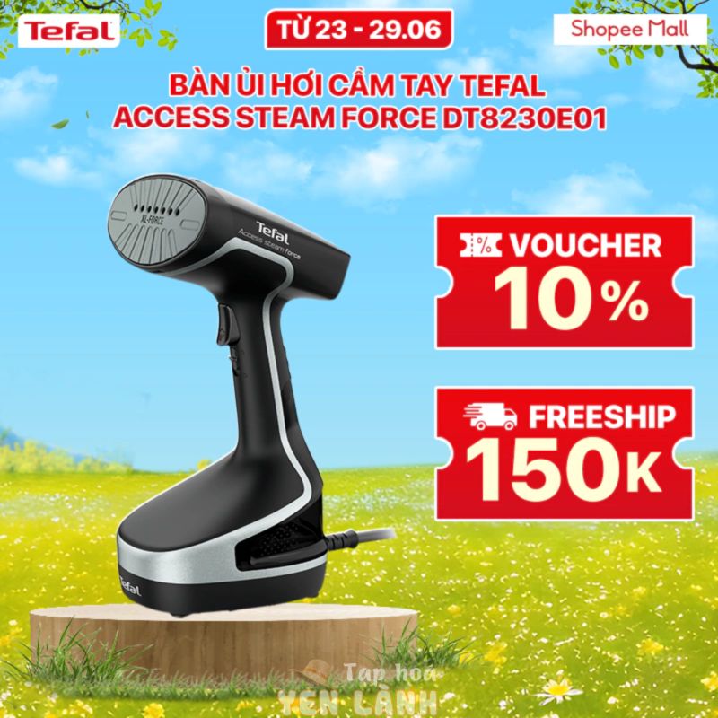 [Mã ELBSJBP06 giảm 12% đơn 500K] Bàn ủi hơi cầm tay Tefal Access Steam force DT8230E1