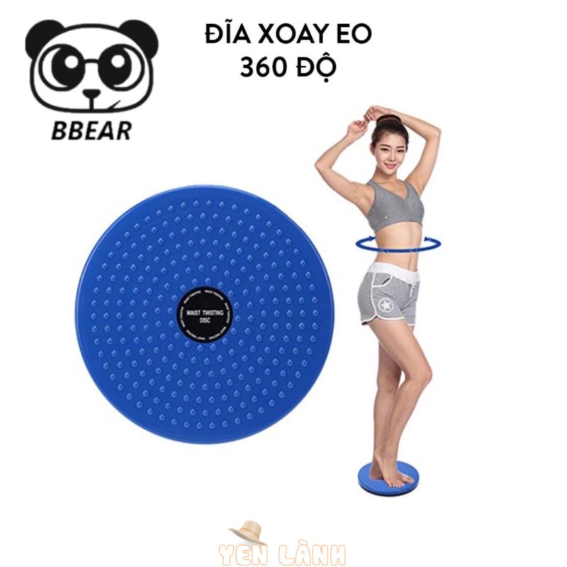 Đĩa Xoay Eo Tập Thể Dục 360 Độ Giúp Giảm Mỡ Bụng, Eo Thon, Cơ Bụng Săn Chắc, Bàn Xoay Eo Nhựa Cứng Siêu Bền