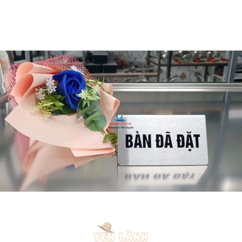 Bảng đã đặt bàn inox, thẻ đạt bàn, bảng “RESERVED”, bảng đặt bàn giá tốt