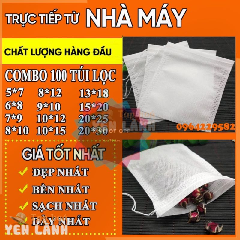 Túi lọc trà, thảo dược, cà phê có dây rút, vải không dệt, An toàn, Có Kiểm Định – VUA BAO BÌ