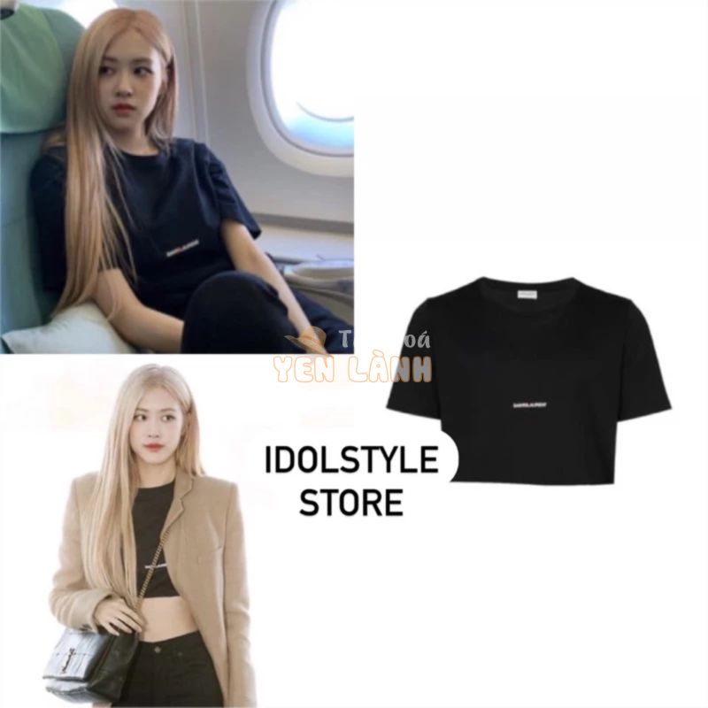 (Quà tặng kèm hình BLackpink)Áo croptop Saint Rose Blackpink