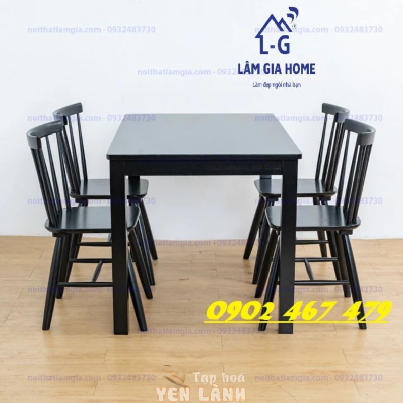 BỘ BÀN ĂN SALE LỚN NHÂN DỊP LỄ 4 GHẾ- GỖ CAO SU