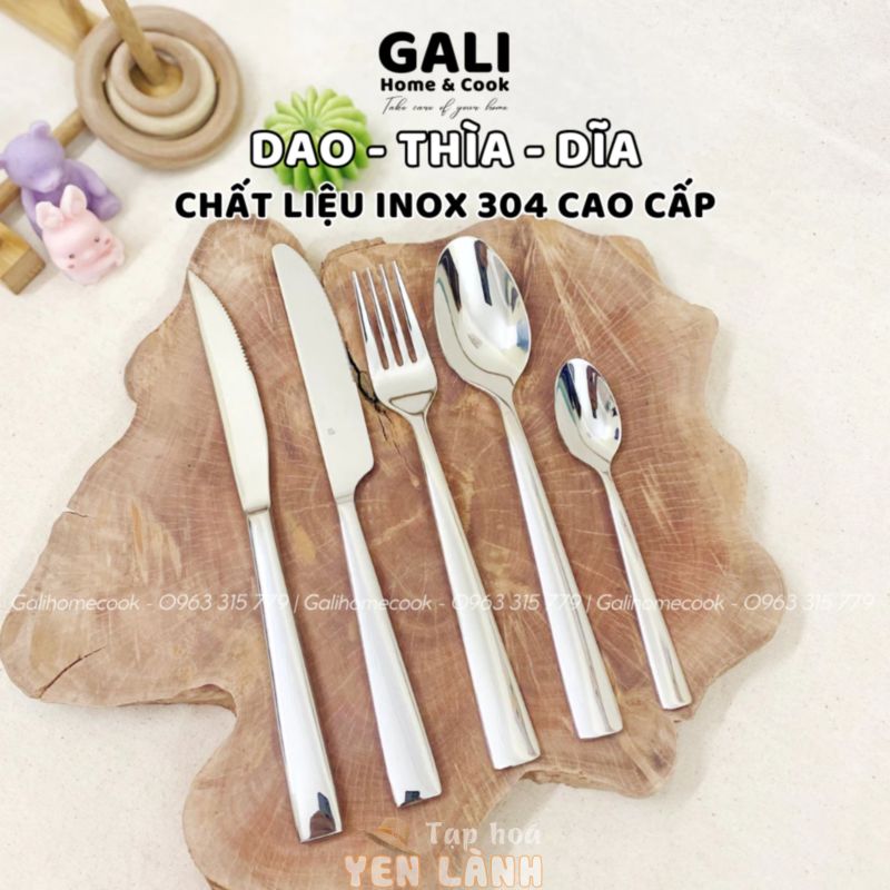 Bộ Dụng Cụ Bàn Ăn Dao Thìa Nĩa inox 304 cao cấp, ăn bít tết xuất khẩu Châu Âu | GaliHomecook