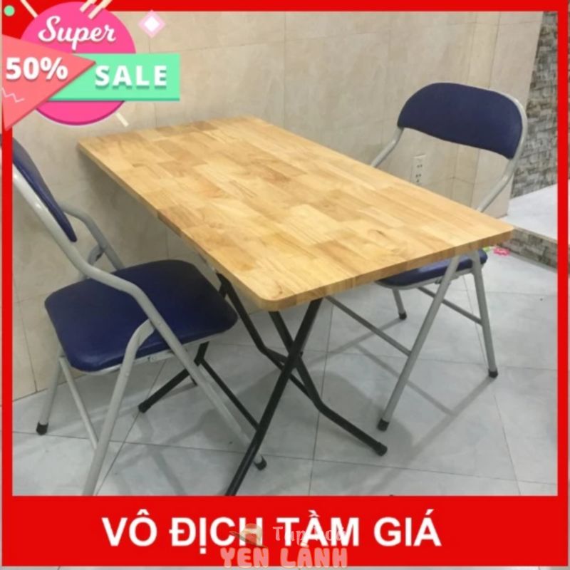 [Mã LIFEBKA5 giảm 10% tối đa 1 Triệu đơn 500k] Bộ bàn gỗ thịt cao cấp 50/80 chân cao kèm 2 ghế (Siêu bền)