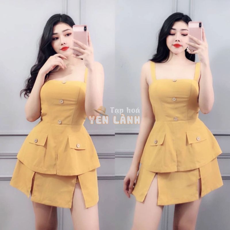 Set/ Đồ bộ áo peplum + quần giả váy (CÓ HÌNH THẬT)