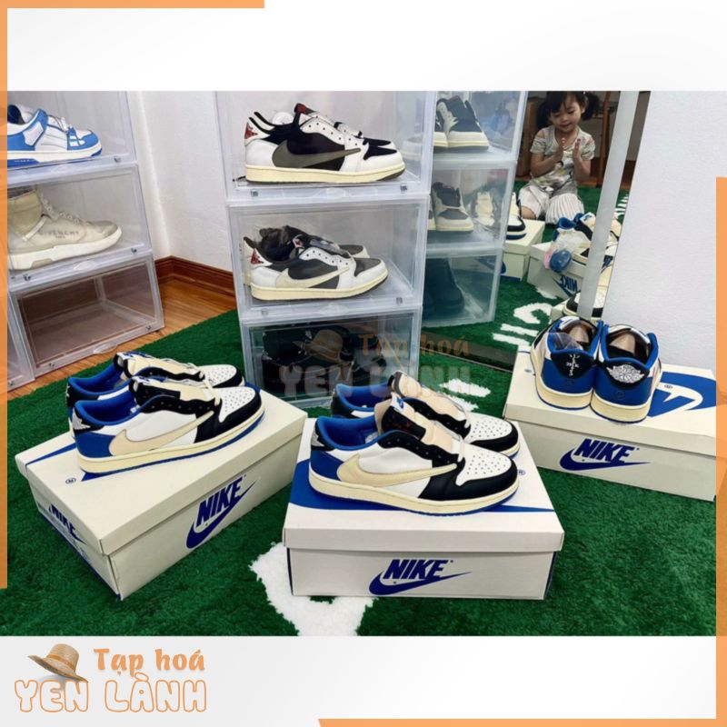 <SneakerbyT> Giày Sneaker Cổ Thấp – Giày Jordan 1 Low Travis Scott – Bộ Sưu tập 4 Phối màu – Box OG và tất cả phụ kiện