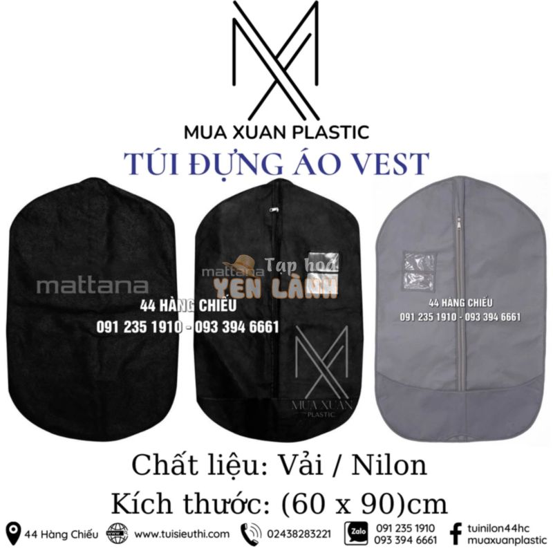 Combo 5 Túi Nilon/Vải đựng áo vest (60x90cm)