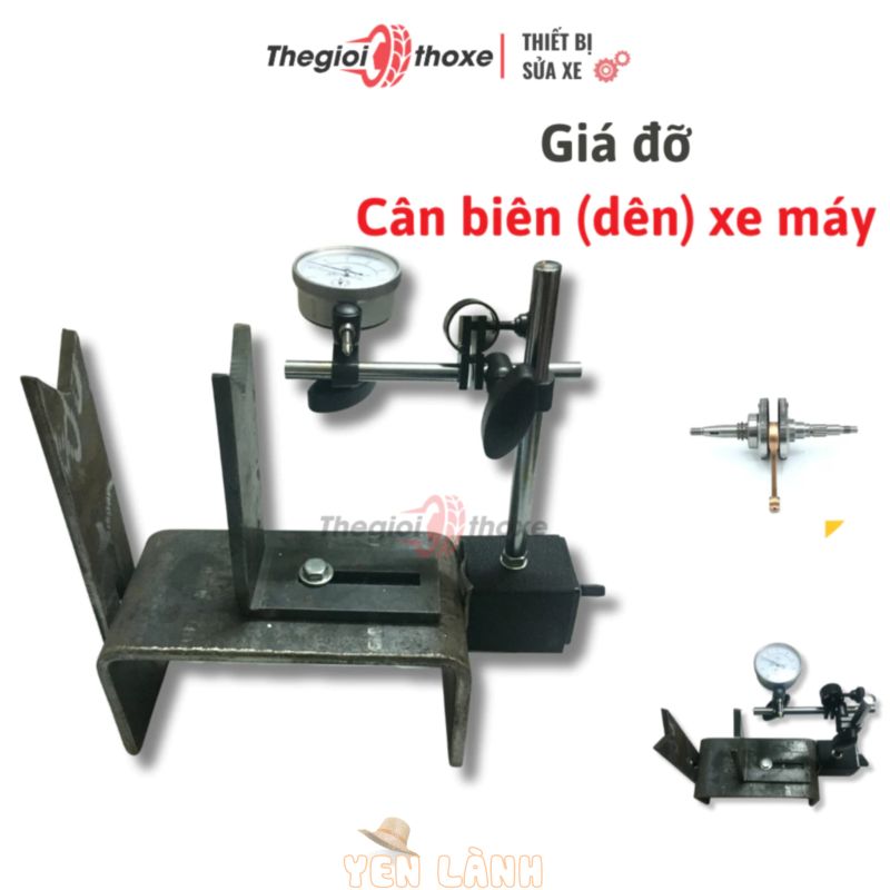 Bộ cân dên (biên) xe máy gồm: bàn cân dên, đồng hồ so, đế từ. - Thế Giới Thợ Xe