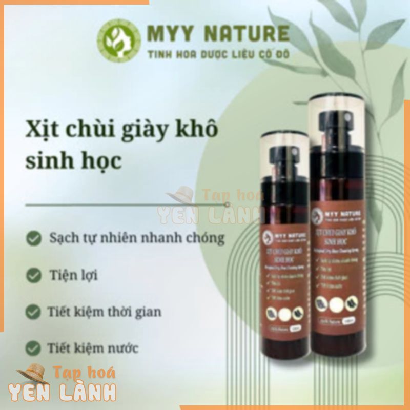 Xịt Chùi Giày Khô Sinh Học  chai 100ml Myy Nature – Loại Bỏ Vết Bẩn Trên Giày, Sạch Tự Nhiên Nhanh Chóng