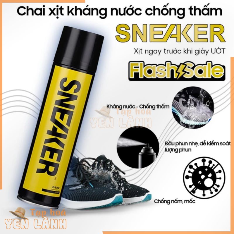 Chai xịt nano chống thấm nước giày Sneaker 1 lọ 300ml, bình sịt dạng sương kháng nước, chống bám bụi, chống ố vàng giầy.