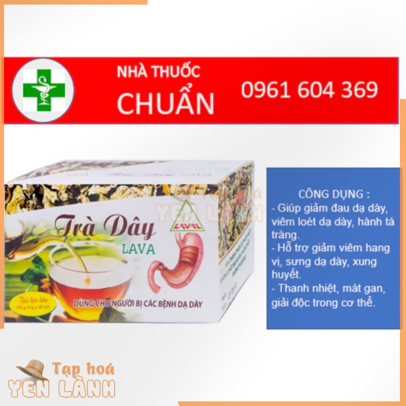 Trà Dây LAVA Dạng Túi Lọc Hỗ Trợ Giảm Viêm Loét Dạ Dày Chính Hãng Chè Dây Hộp 30 Túi Lọc Giúp Mát Gan Giải Độc Ngủ Ngon