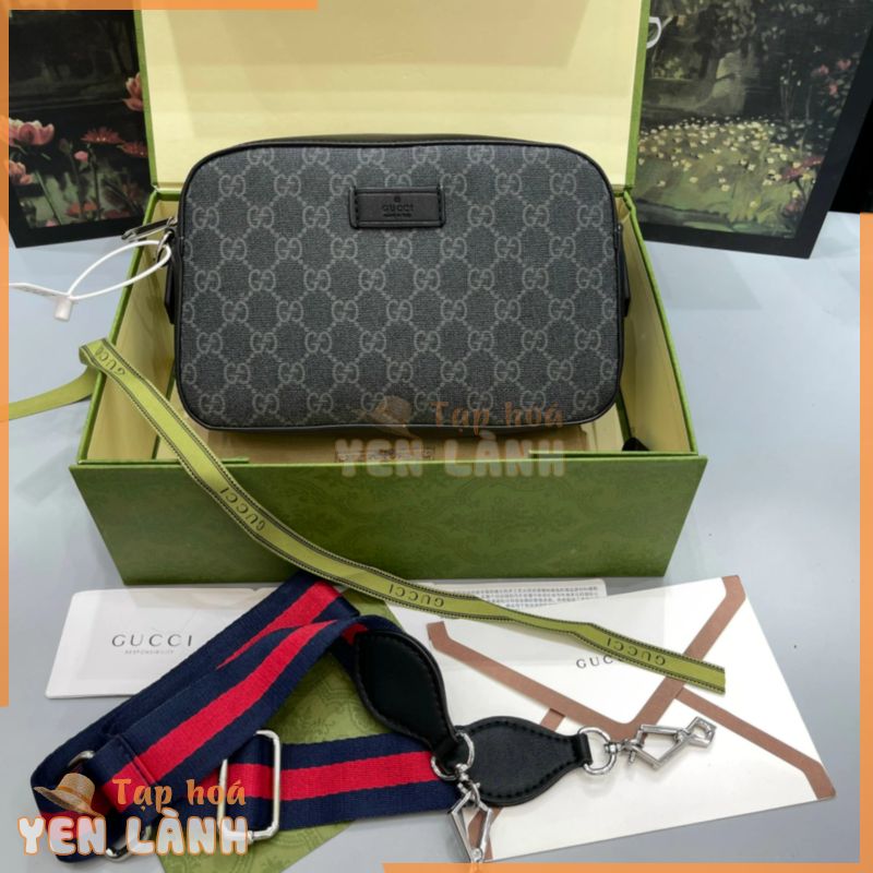 [ Check Web ] Túi đeo chéo Gucci Neo Vintage họa tiết monogram 24×14.5x7cm fullbox bill thẻ LA on web