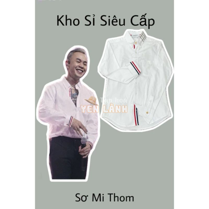 [  HOT ITEM] – Sơ Mi Thom Check Kẻ Xám nhé Cổ Áo – Shirt T.B 959 Chuẩn Vải Oxford – Bản Loại 1