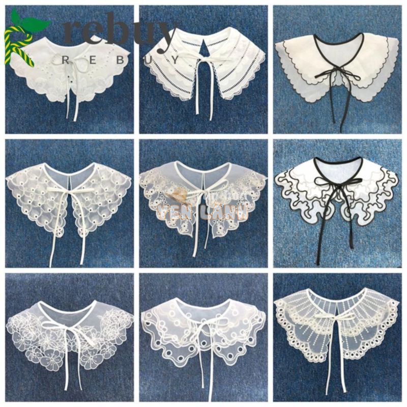 Cổ Áo Giả Vải Cotton Ren Có Thể Tháo Rời Trang Trí Trang Phục DIY Cho Nữ