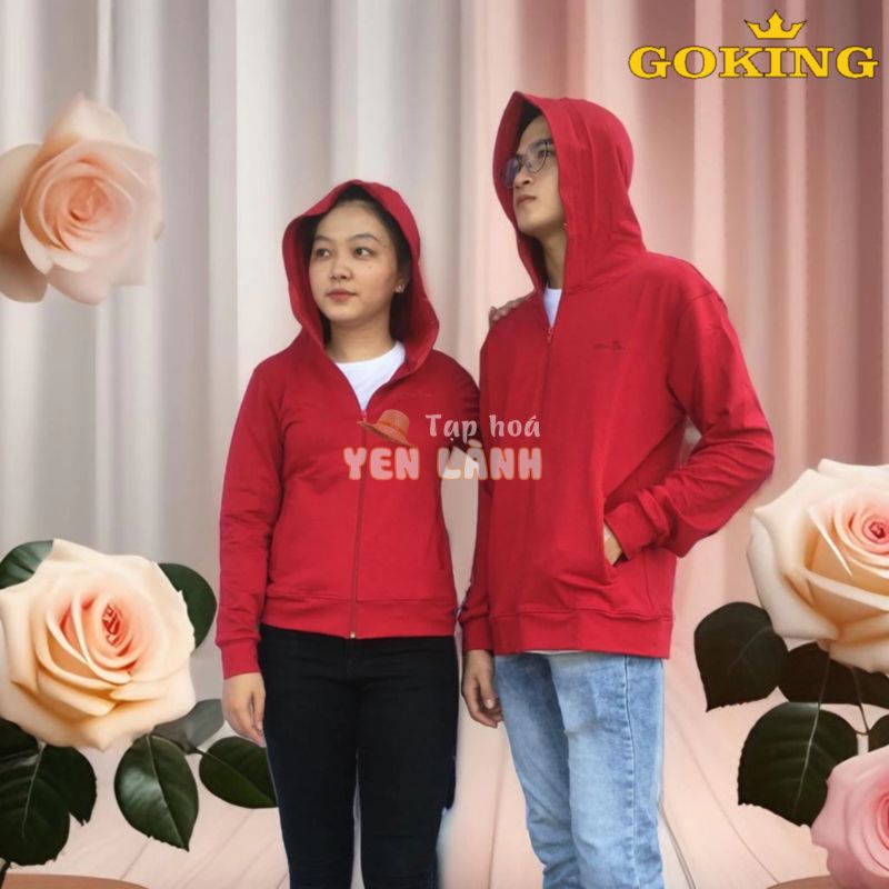 Áo khoác thun da cá GOKING 6 túi, form unisex cho nam nữ, cặp đôi. Chống lanh, giữ ấm, chống nắng, chống tia UV