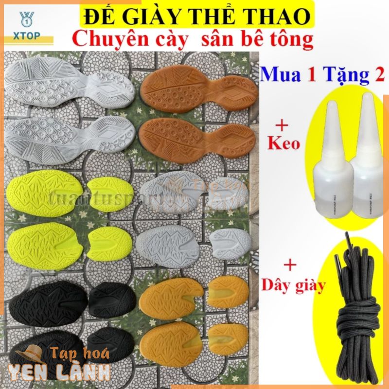 Đế giày bóng chuyền, bóng rổ. Dán đế giày thể thao tennis siêu bám sàn XTOP