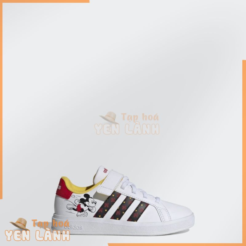 adidas Phong cách sống Giày Quai Dán adidas x Disney Grand Court Mickey Trẻ em trắng HP7760