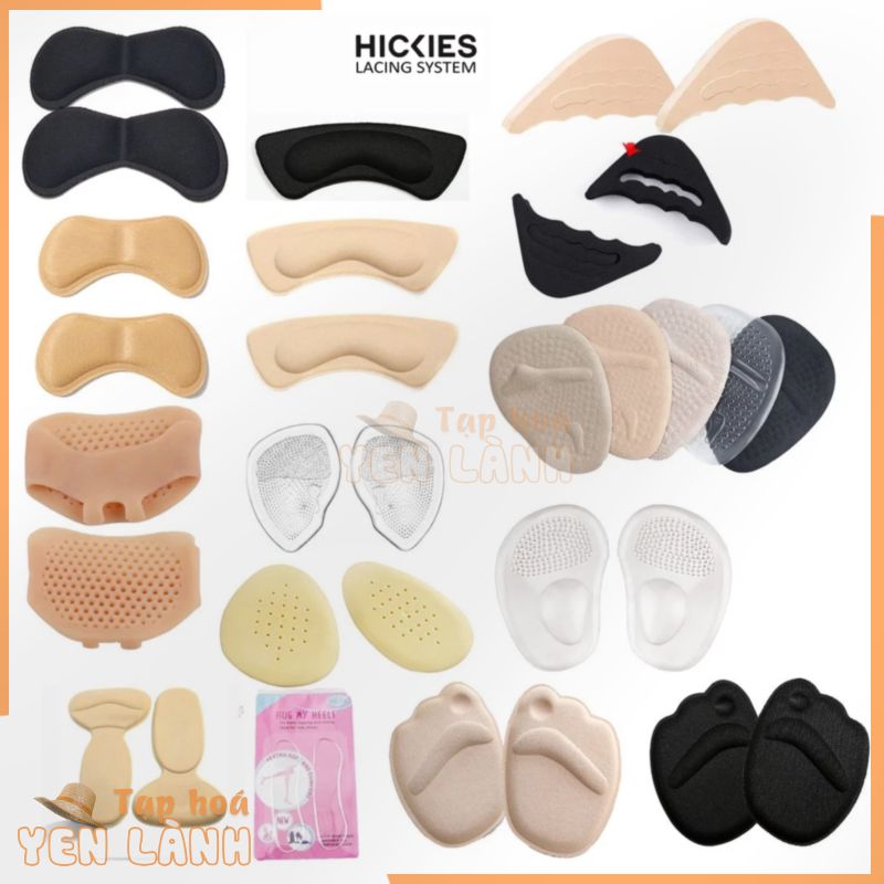 Set 2 miếng dán giày HICKIES LACING SYSTEM giúp giảm size, êm chân chốt tuột gót, đau lòng bàn chân