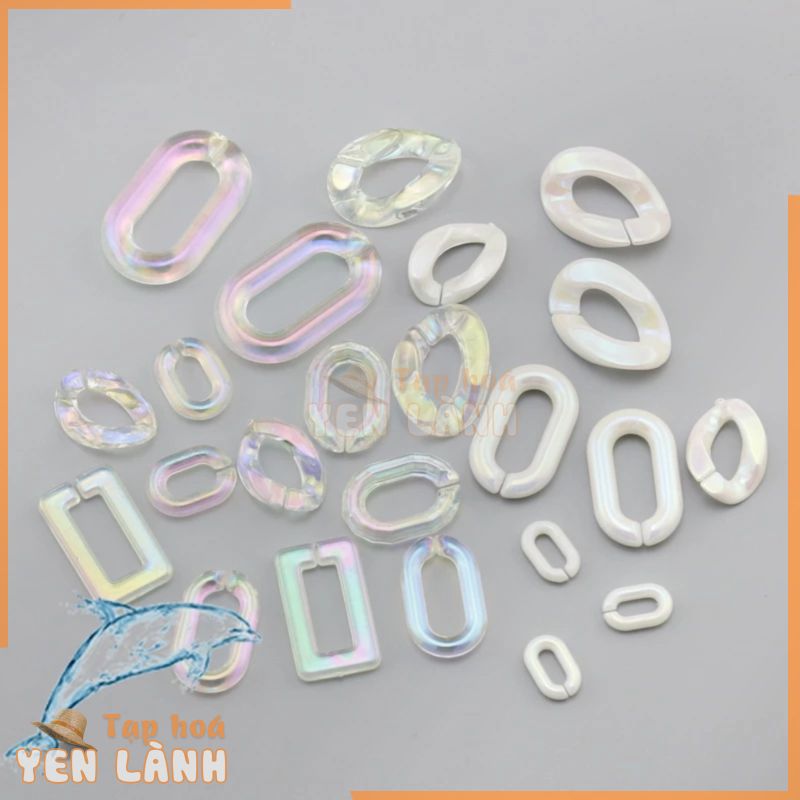 Trang Sức Handmade Tự Làm Chất Liệu Handmade Phụ Kiện Acrylic Dây Xích Khóa AB Nhiều Màu Sắc Ngọc Trai Khóa Nhiều Màu Sắc Có Thể Đặt Dây Xích Điện Thoại Di Động Trang Trí Dây Chuyền Vòng Tay