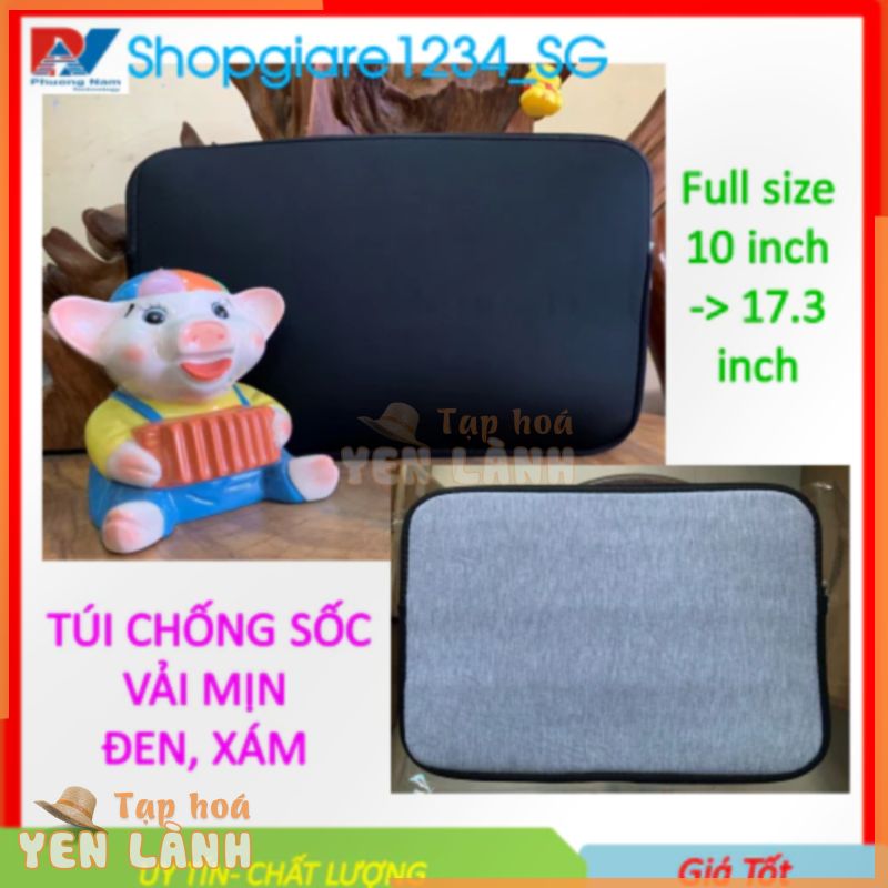 Túi chống sốc Nhung VẢI MỊN từ 12 -> 17 inch- Hàng tận xưởng- Nhận đặt may túi, balo, cặp