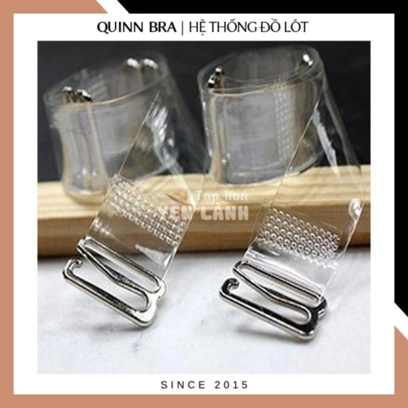 Set Dây Quai Áo Lót Trong Suốt Hàn Quốc cao cấp sợi bún/sợi dẹt siêu dai móc kim loại cho áo ngực QUINN BRA PK001