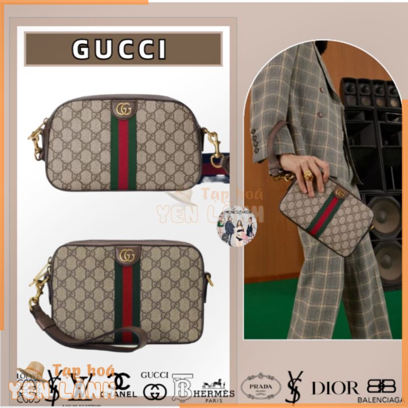 Gucci Ophidia series/Dây đeo vai có thể tháo rời/túi đeo chéo/túi xách/Unisex