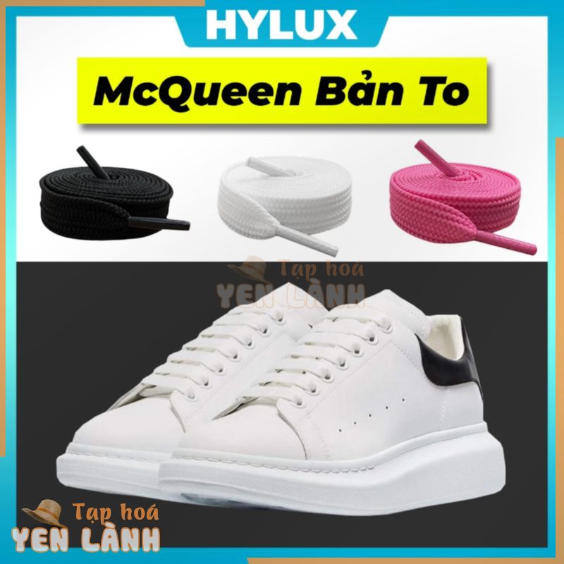 [3 màu] Dây Giày McQueen Bản To 15mm Thay Thế Bản Cao Cấp – Dây Giày MCQ