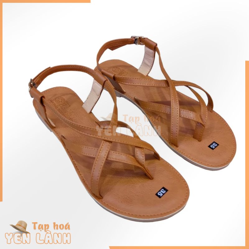 Giày Sandal nữ quai dây mảnh HÀ NAM da bò thật thời trang cao cấp DNU2074