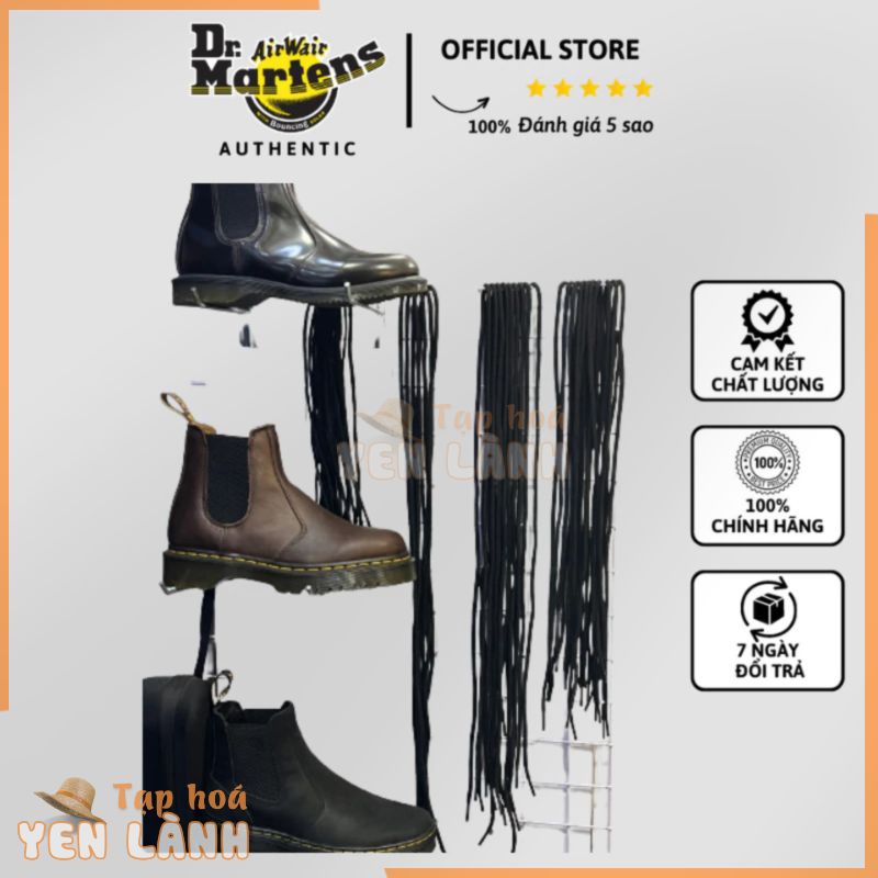 Dây Giày Dr.Martens  – Dây Giày Dẹt Tuốt Sáp Không Thấm Nước – Chính Hãng Theo Giày