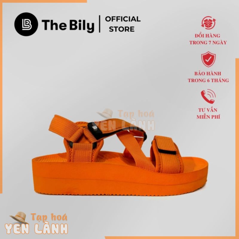 Giày Sandal Nữ The BiLy Quai Chéo Đôi Dây Dù Đế Eva Siêu Êm Nhẹ Cao 3cm Màu Cam – BL02W Cam