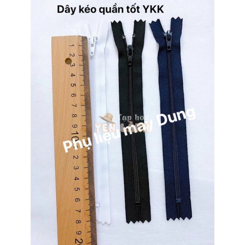 dây kéo YKK loại tốt giá 1 sợi dài 17cm