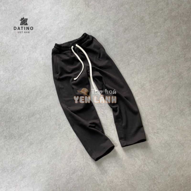 Quần dài thun ống suông sweatpant unisex DATINO chất nỉ chân cua cotton rất dày dặn, cạp xỏ dây drawstring bảng lớn