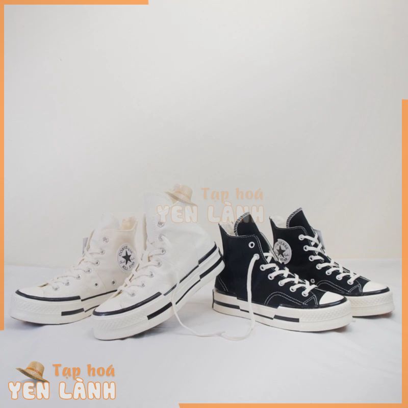 CHÍNH HÃNG | Giày Converse 1970s Plus Trắng, Đen Cổ Cao, Đế Độn 5cm  | IMMA.G