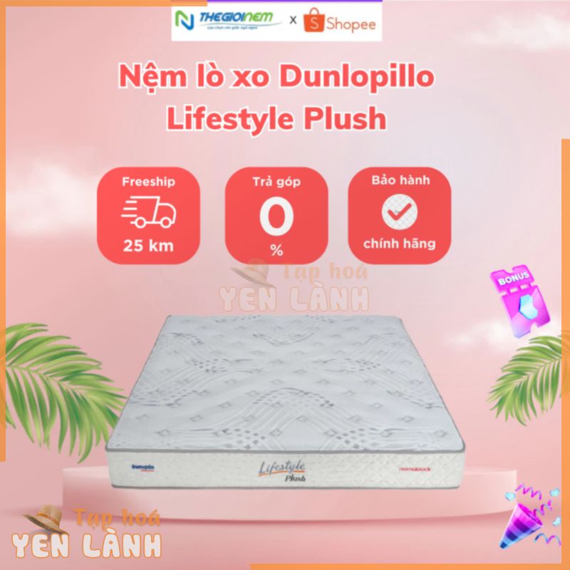 Đệm Lò Xo Túi 1 Sợi Dunlopillo LifeStyle Plush – Độ cao 25cm