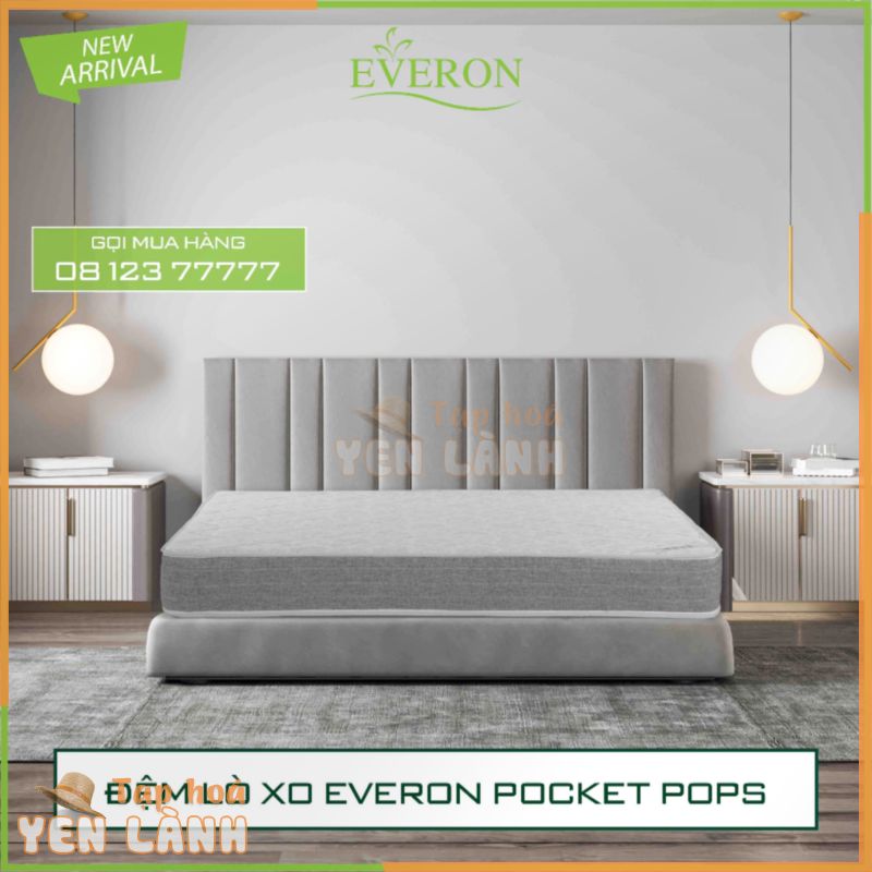 [FREE SHIP ĐIỀU KIỆN] ĐỆM LÒ XO  TÚI ĐỘC LẬP EVERON POCKET POPS – Dày 25cm – Hàng Chính Hãng