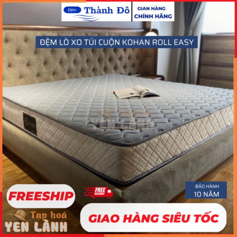 [Miễn Phí Ship] Đệm Thành Đô – Đệm lò xo túi cuộn 22cm loại cao cấp chống đau lưng, nâng đỡ hệ xương, thoáng khí.