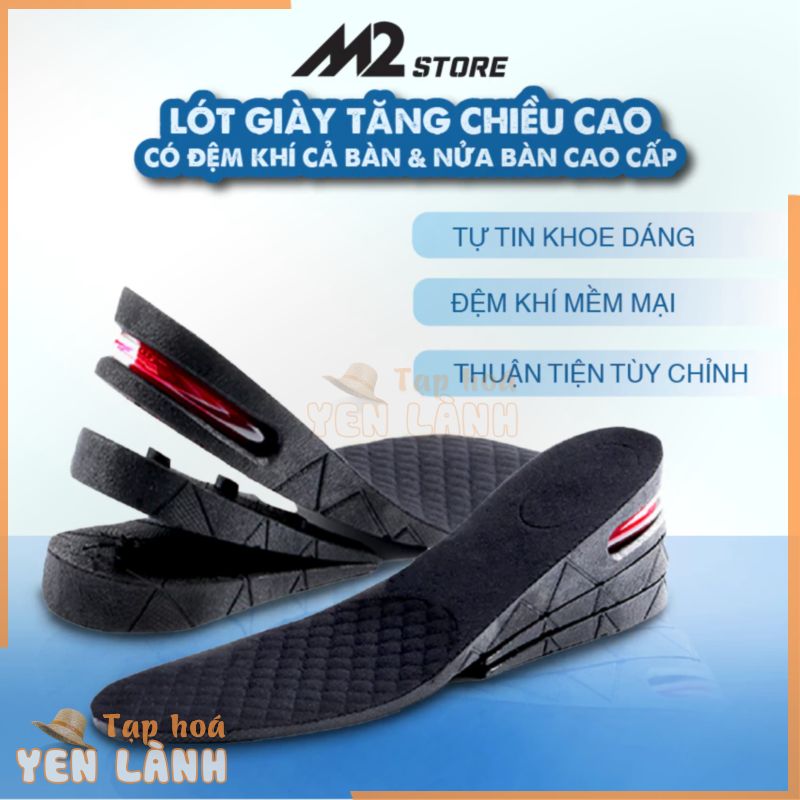 Lót giày tăng chiều cao có đệm khí cả bàn & nửa bàn cao cấp L110AB