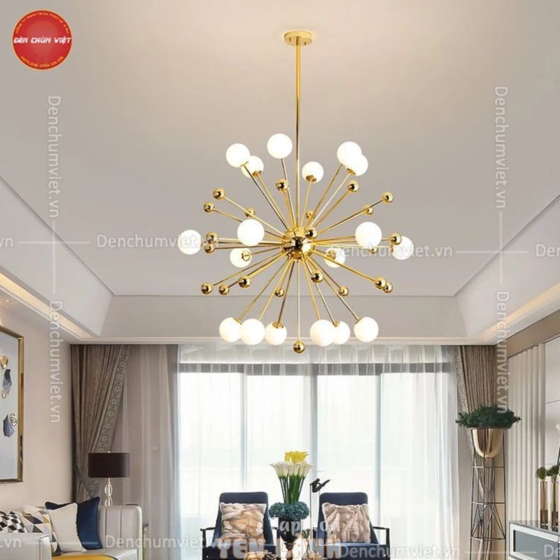 Đèn chùm decor nghệ thuật đơn giản hiện đại (Tặng kèm bóng), đèn trang trí phòng khách, bàn ăn, đèn chung cư