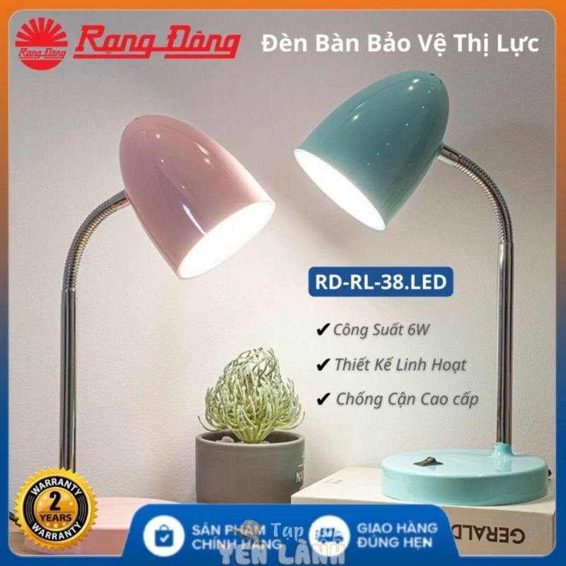 ☞✟đèn học để bàn chống cận thị rạng đông RD-RL-38.LED – Bảo hành 24 tháng mini Ánh sáng Sunline vệ lực