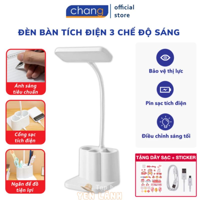 Đèn Bàn Học, Đọc Sách Tích Điện TLDL – PYE, Đèn Chống Cận Có Nút Cảm Ứng Kèm 3 Chế Độ Ánh Sáng Phù Hợp Bảo Vệ Mắt