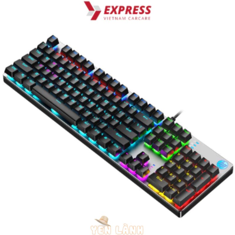 Bàn Phím Máy Tính HP Gaming RGB  Trục Cơ Có Dây / Đèn LED RGB Siêu Cấp Chống Nước Chơi Game Máy Tính Esport Gõ Cực Đã