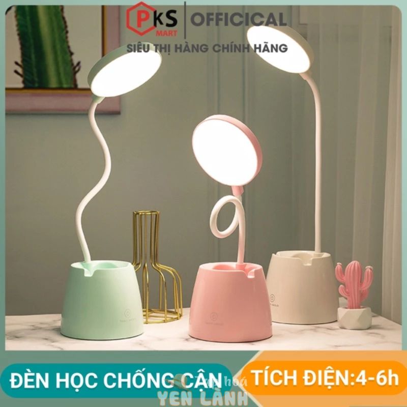 Đèn LED Học Để Bàn Đèn Kẹp Bàn Mini Có Ánh Sáng Vàng Chống Cận Thị Sạc Pin Tích Điện 4-6h Tăng Giảm Độ Sáng Giá Rẻ