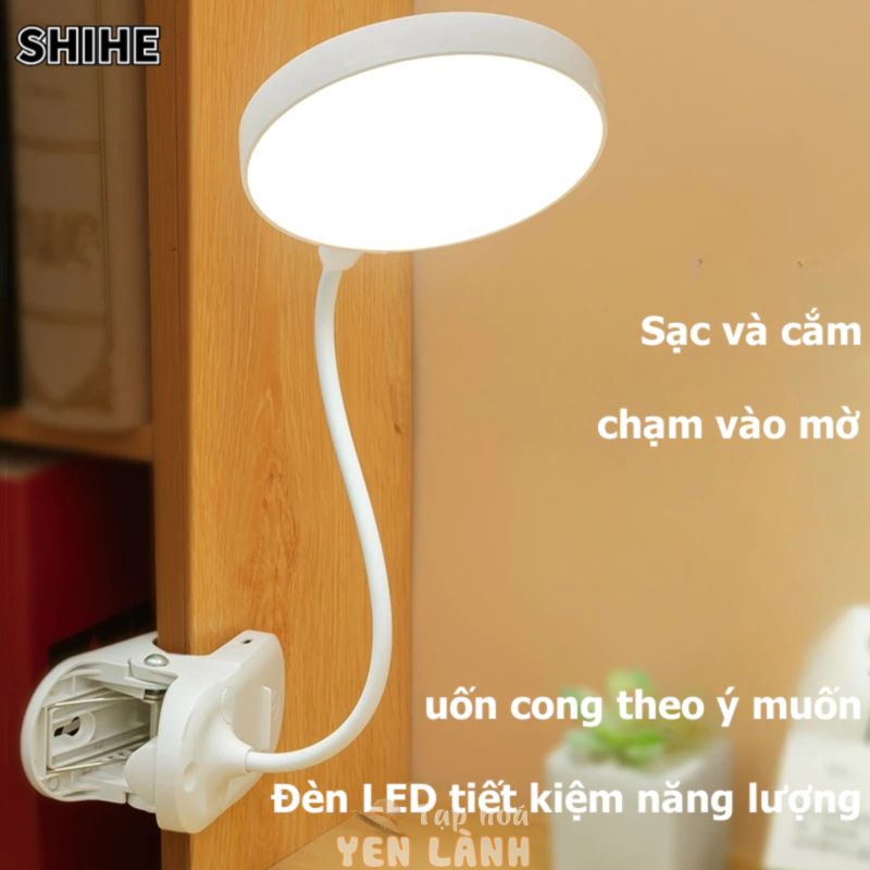 SHIHE Đèn bàn LED có thể kẹp và đứng bảo vệ mắt thích hợp cho phòng học sinh ký túc xá phòng ngủ