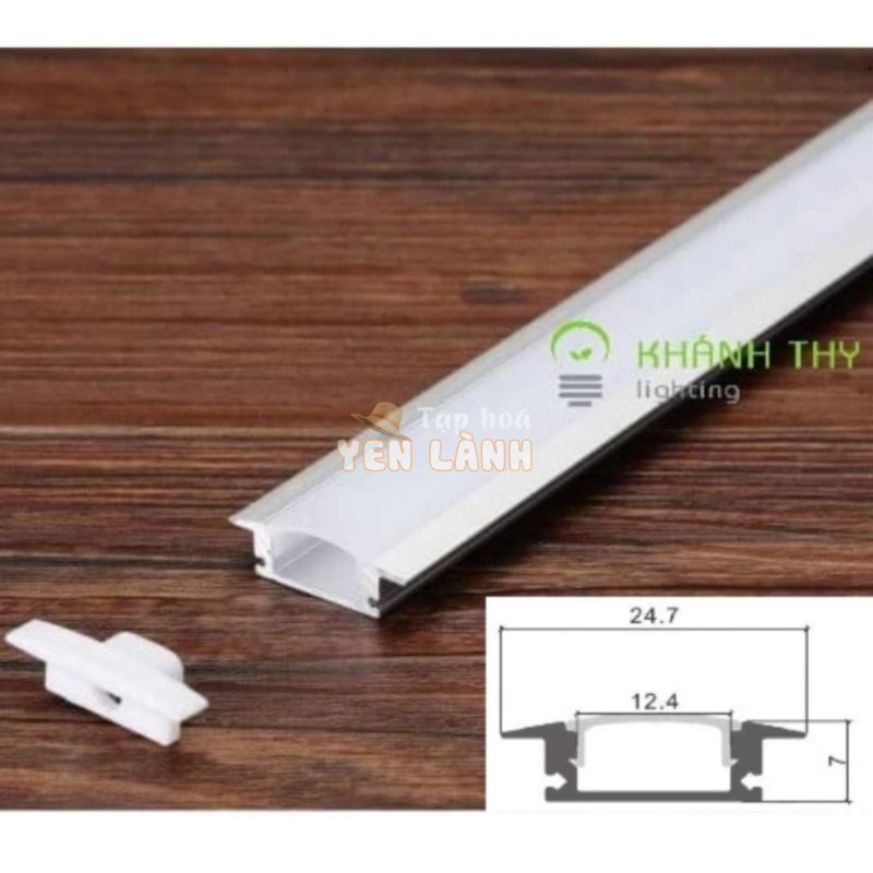 Thanh nhôm đèn led lắp âm tủ bếp, kệ trưng bày KT 508