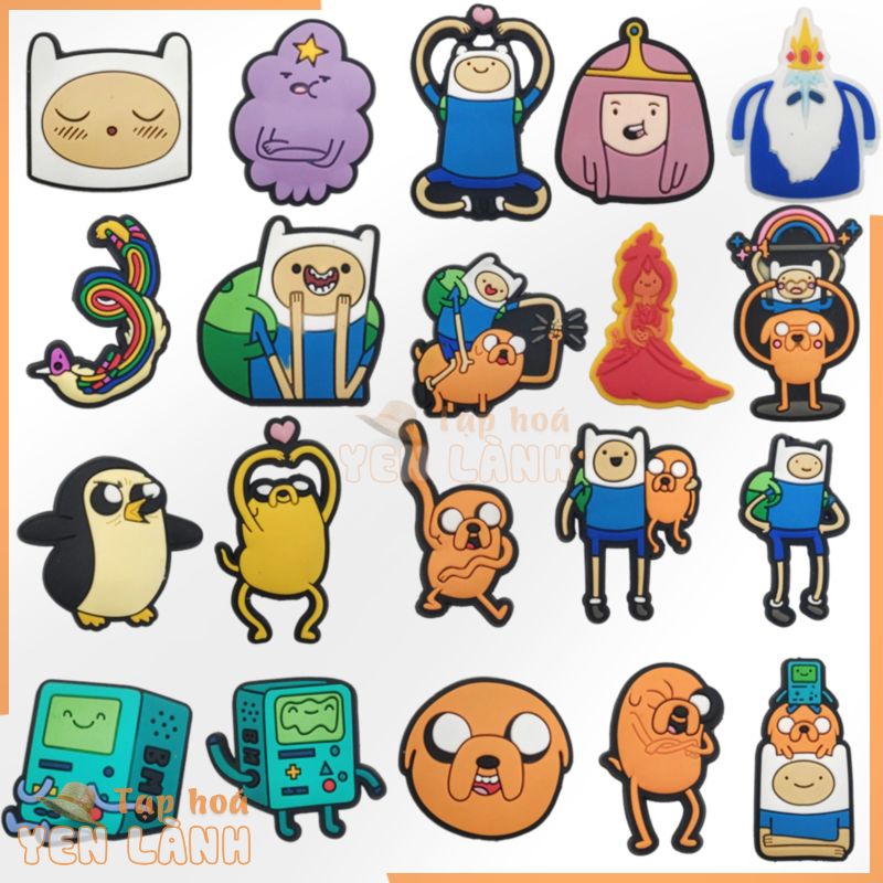 1 Mặt Dây Chuyền Hình Giày Dép Croc JIBZ Hoạt Hình adventure time with finn and jake Chính Hãng Thích Hợp Làm Quà Tặng Cho Trẻ Em