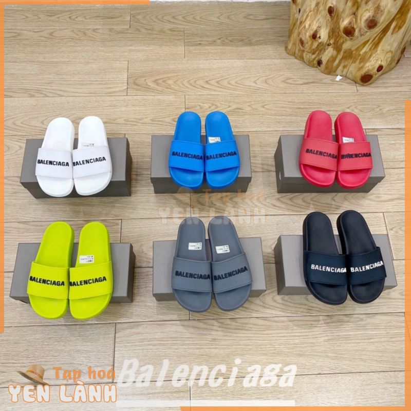 Stock Balenciaga Dép Nữ Flat Dermis Lót PU Foam Đế Ngoài Giày Nữ Thời Trang 35-45