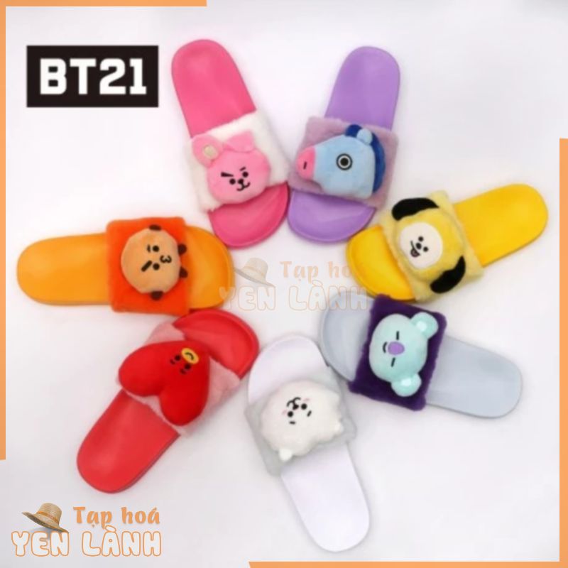 [ OFFICIAL BT21] DÉP BT21 ĐẦU BÔNG – BT21 doll slipper